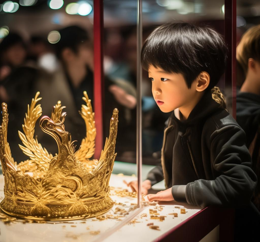 千万金冠毁于熊孩子之手